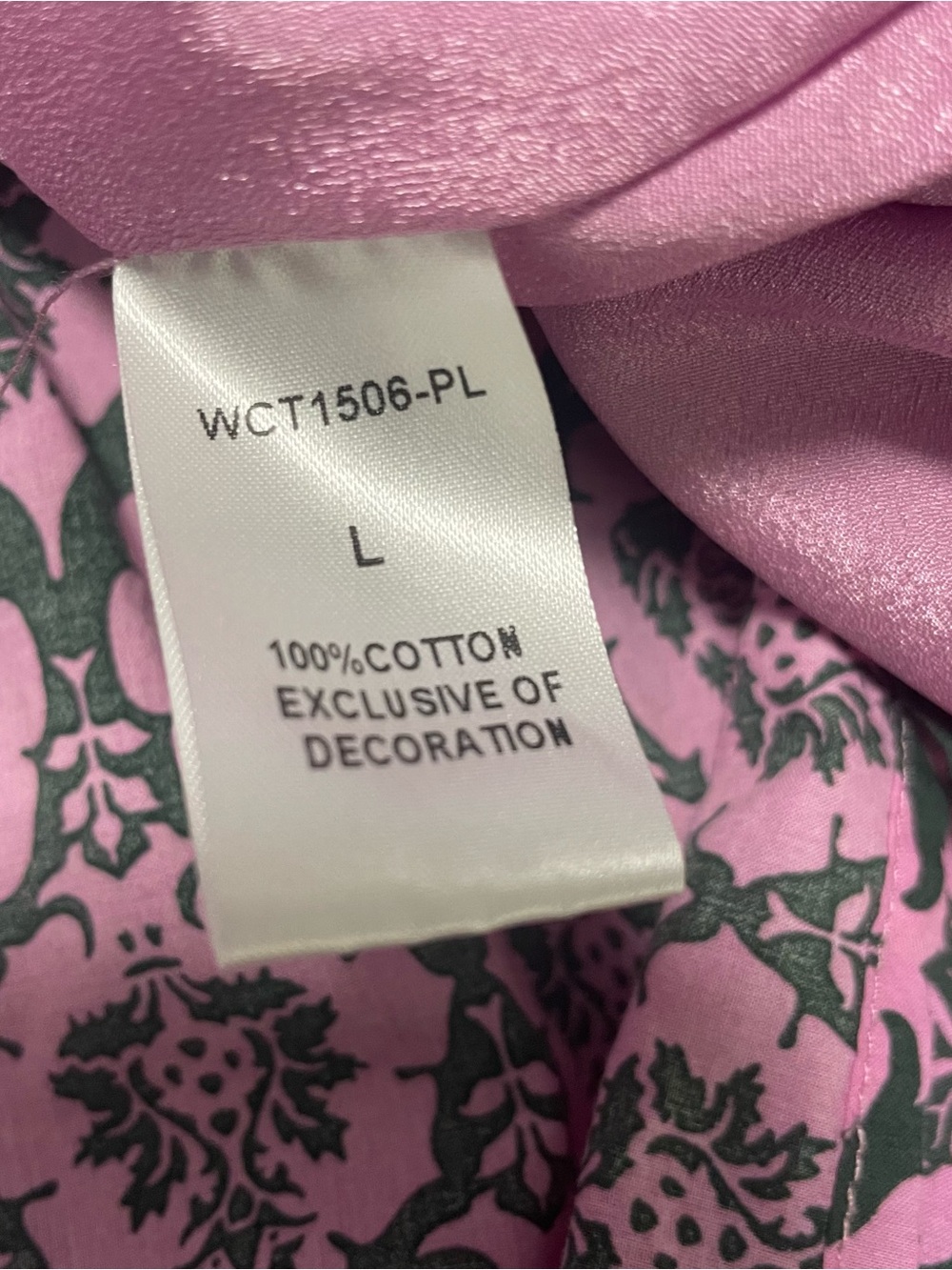 THML Pink and Green Patterned 100% Cotton Ruffle-Sleeve Dress - Picture 6 of 6
